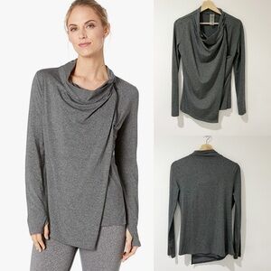 SHAPE activewear Women's grey Odyssey Cardigan Wrap Sz XS